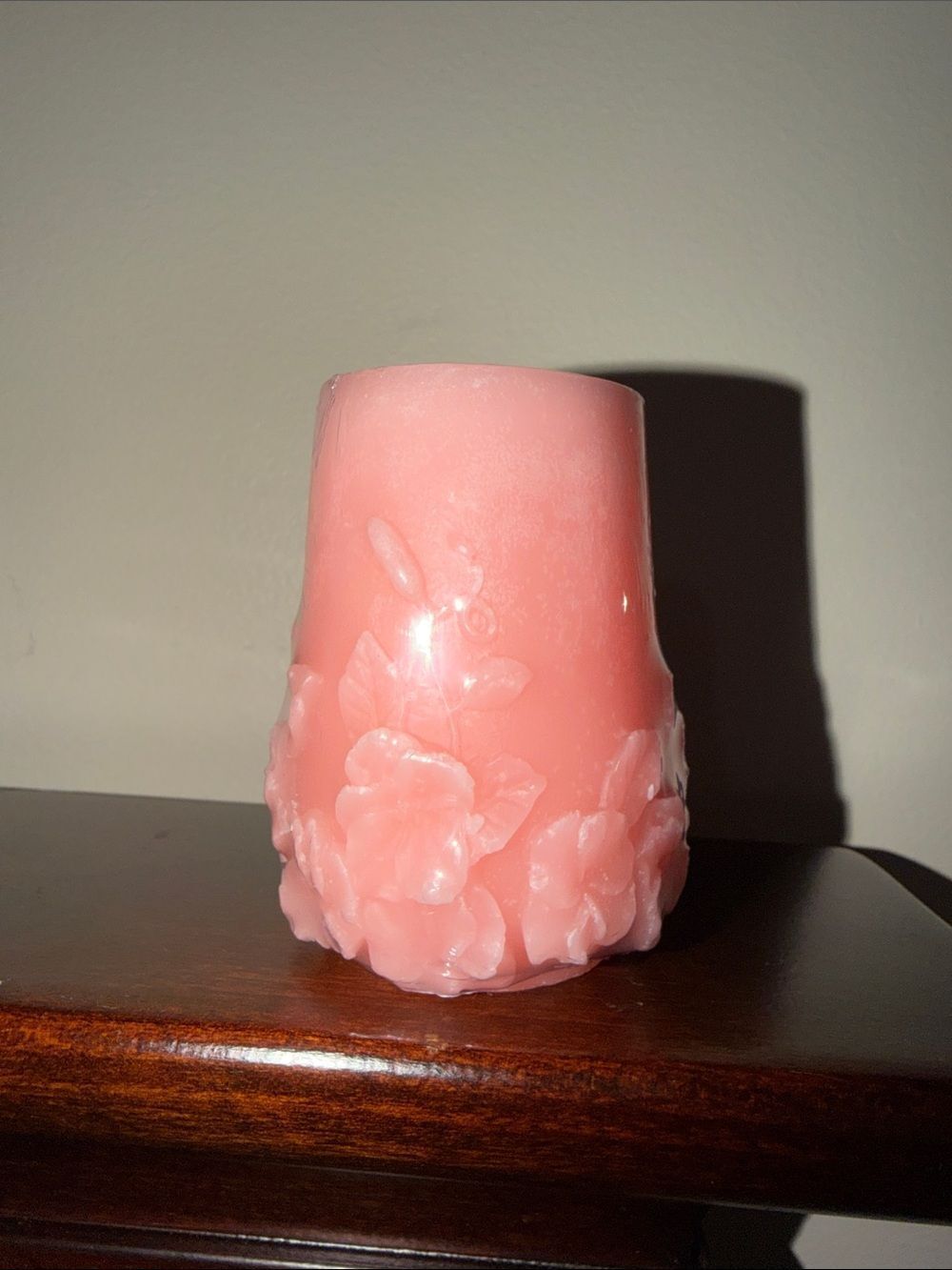 Sullivans Pink Small Floral Candle